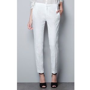 Zara White Ankle Pants